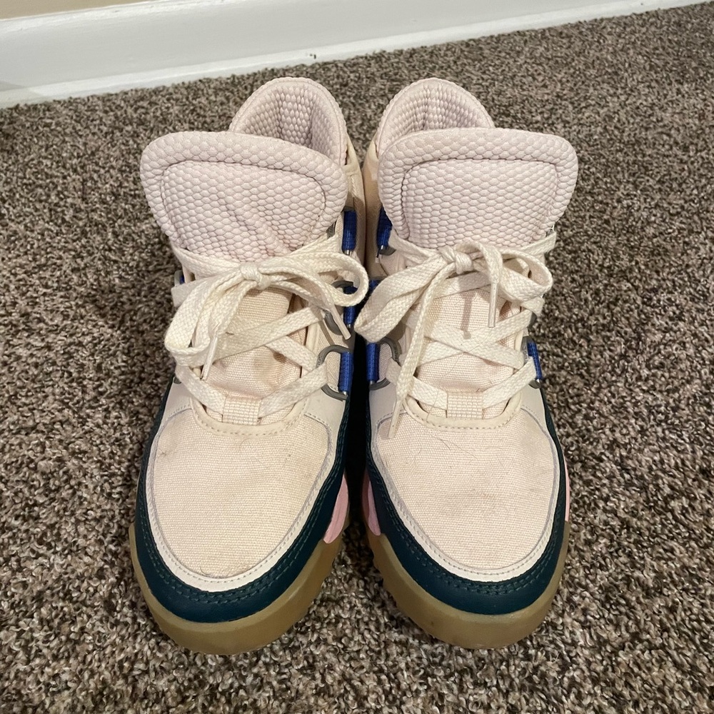Sorel Cream and Blue Winter Boots